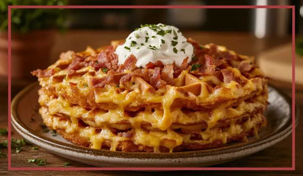 Bacon Cheese Hashbrown Waffles