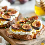 Bacon Fig Ricotta Tartines