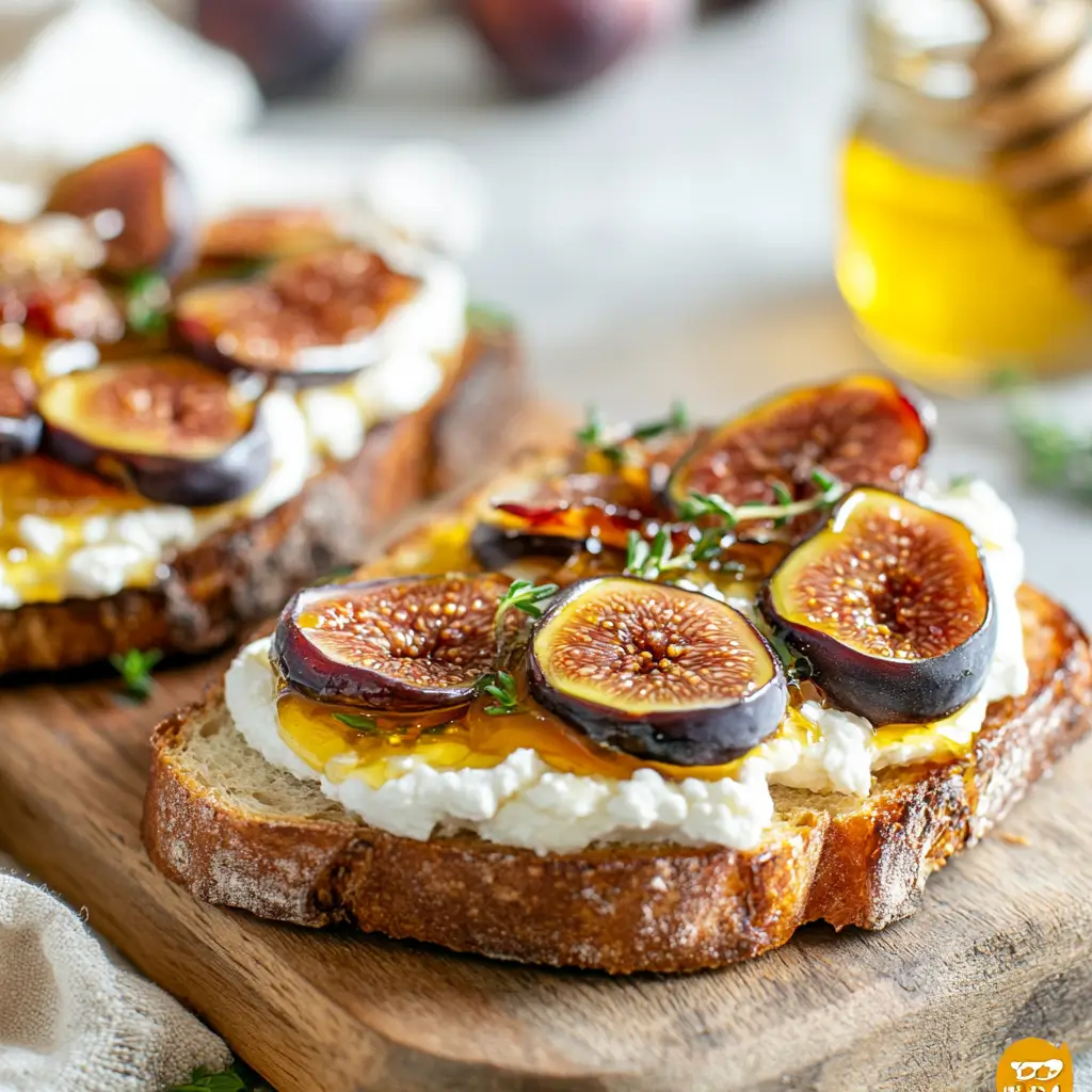 Bacon Fig Ricotta Tartines
