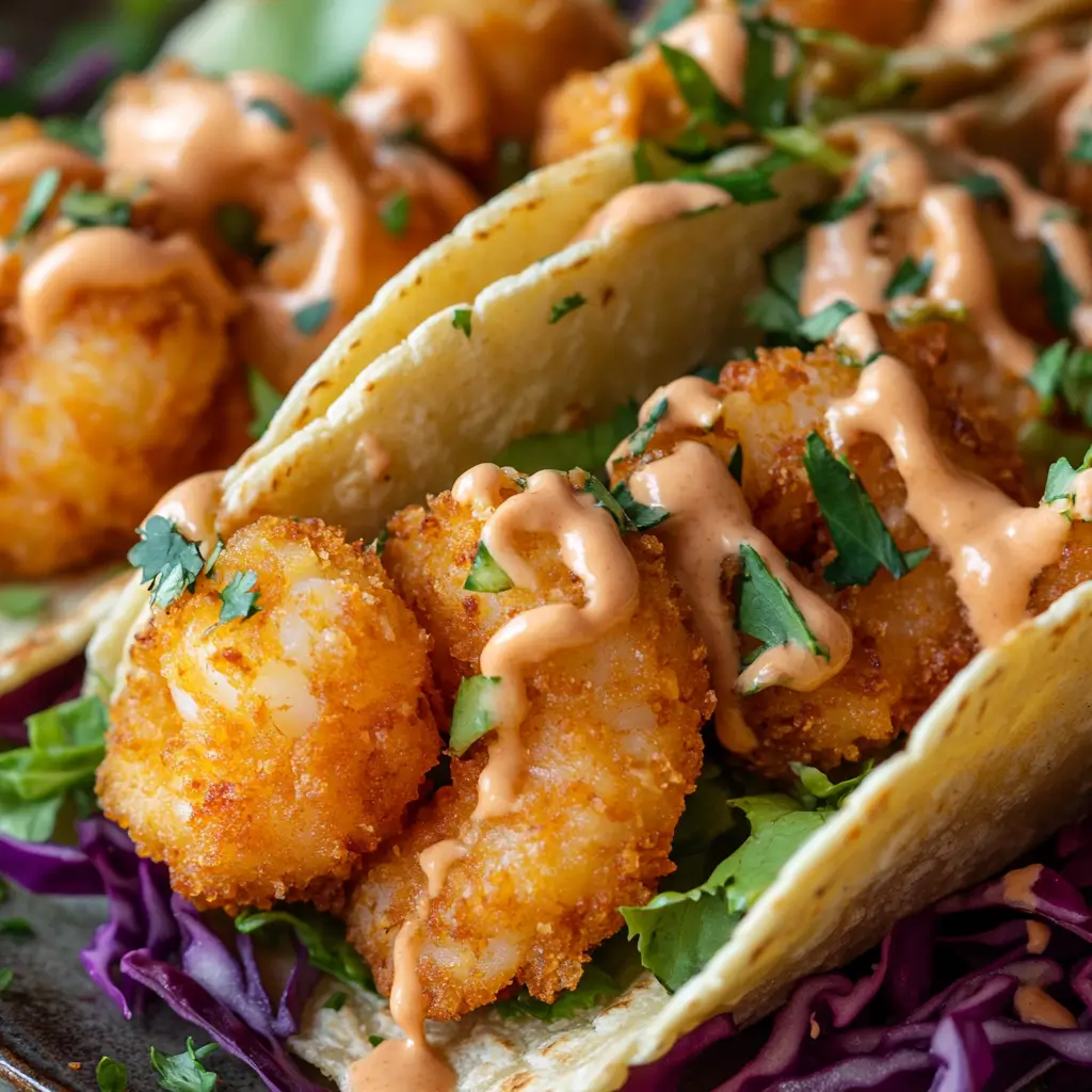 Air fryer shrimp tacos