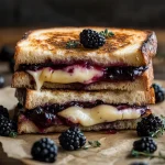 Blackberry Balsamic and Brie Grilled Cheese