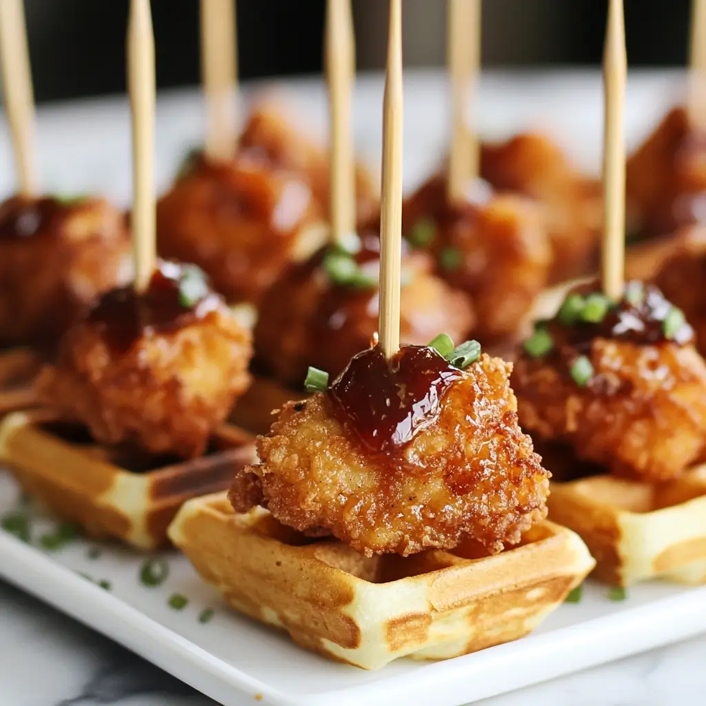 Mini chicken and waffles
