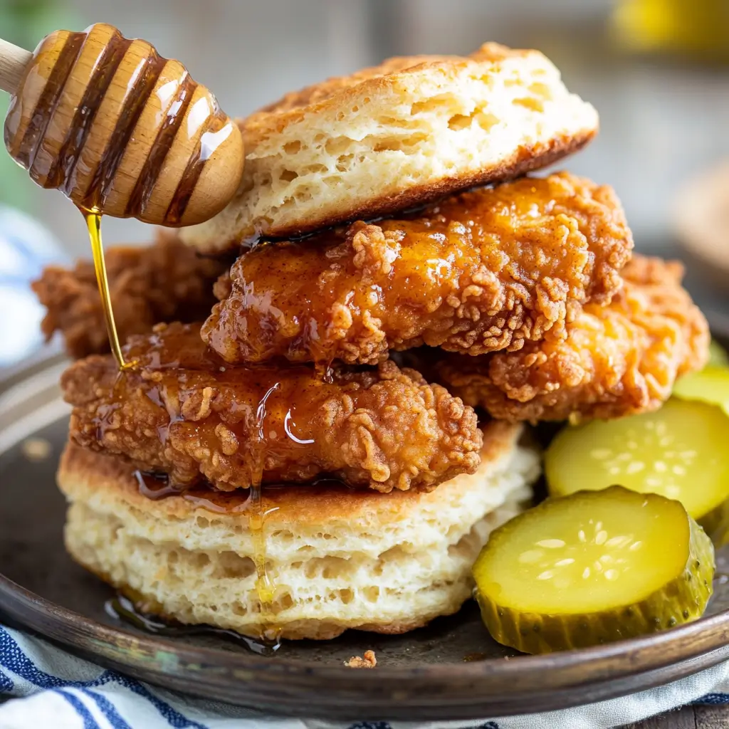 Hot Honey Chicken Biscuits