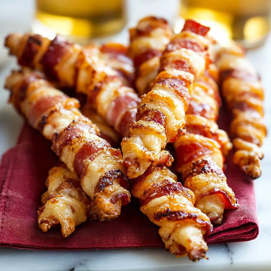 Bacon-Wrapped Cheese Straws