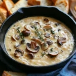 Skillet Mushroom Fondue