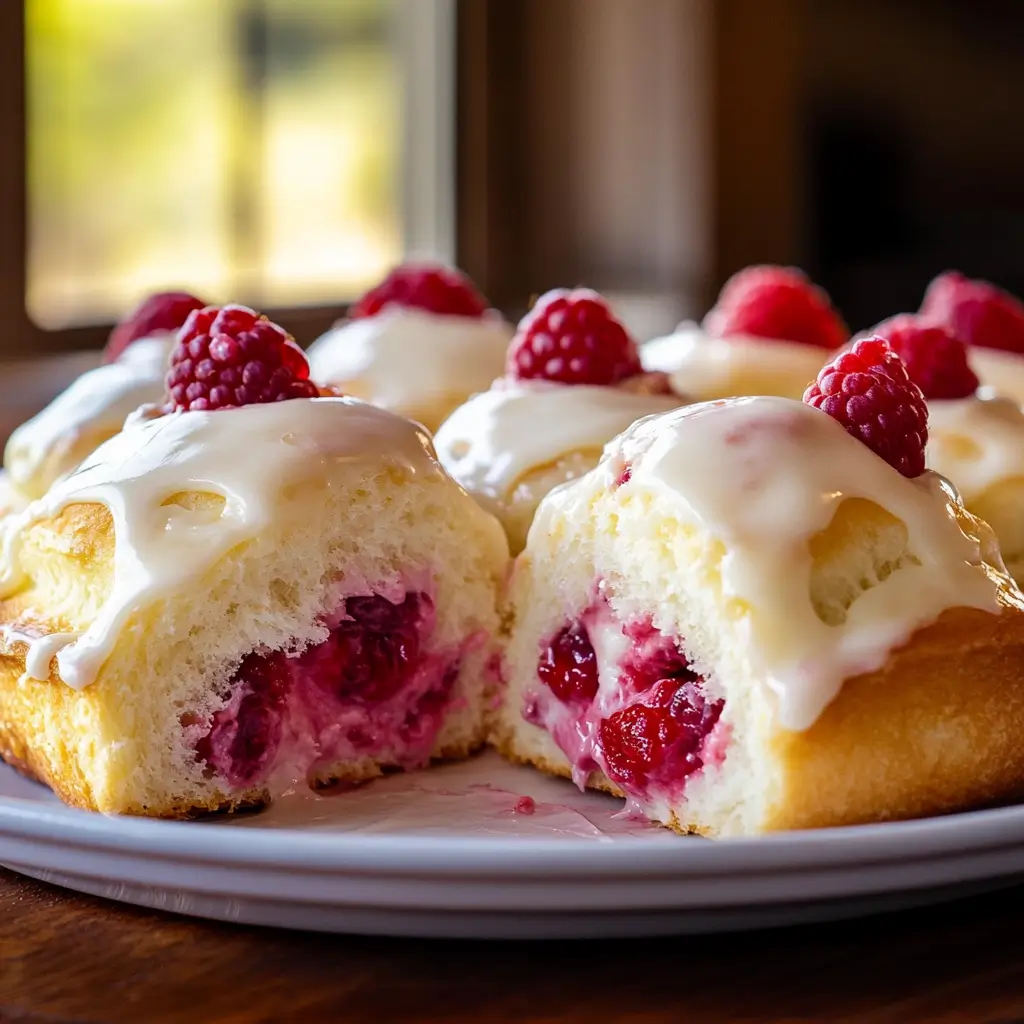 Raspberry Cream Sweet Rolls