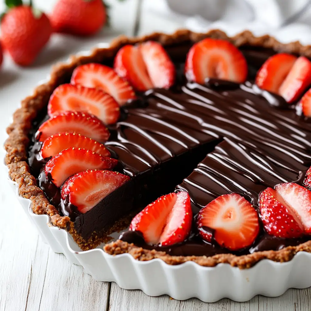 Chocolate Strawberry Ganache Tart