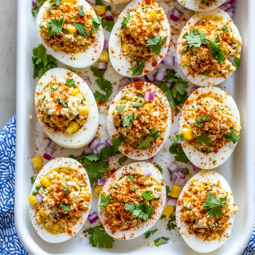 Street Corn Deviled Eggs