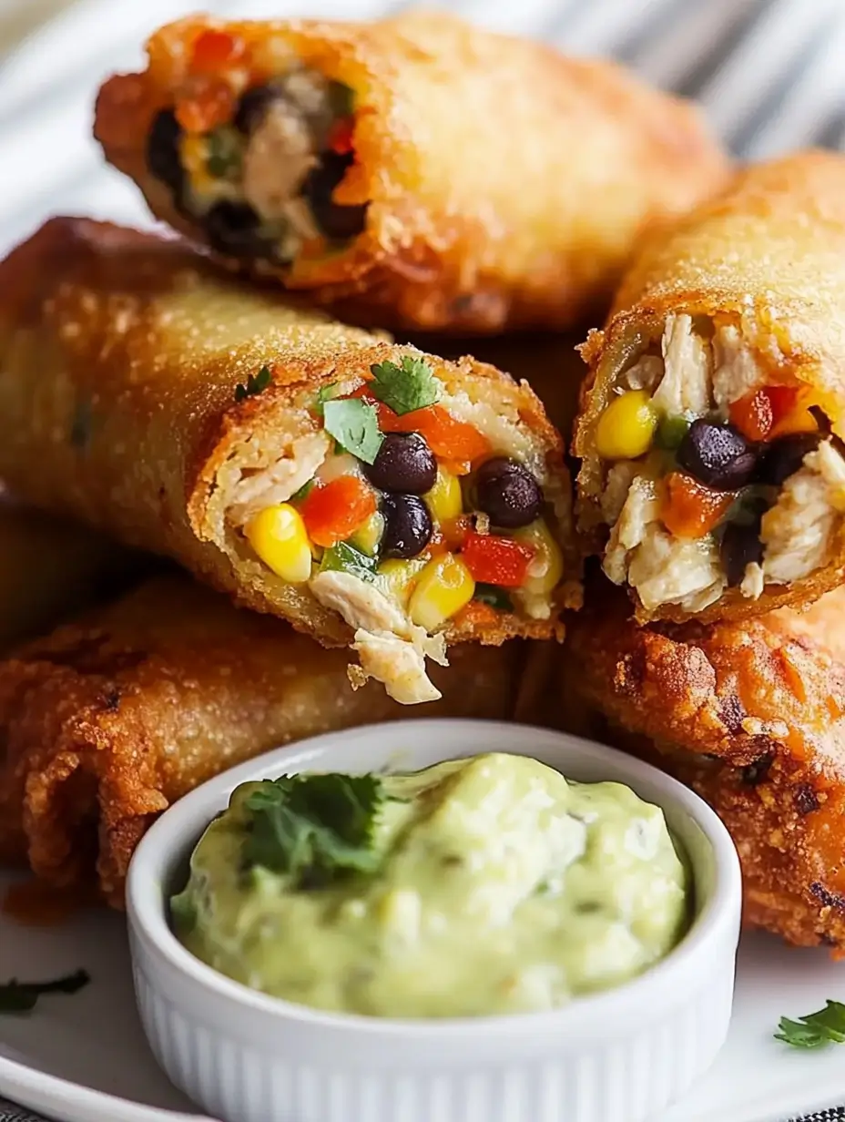 Southwest Chicken Egg Rolls