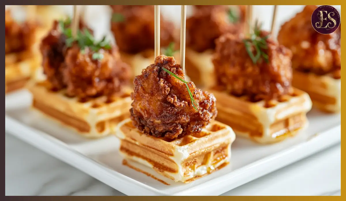 Mini chicken and waffles