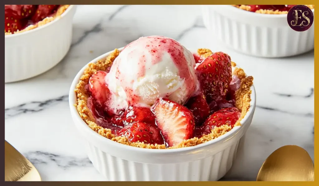 Mini Strawberry Ice-Cream Pies