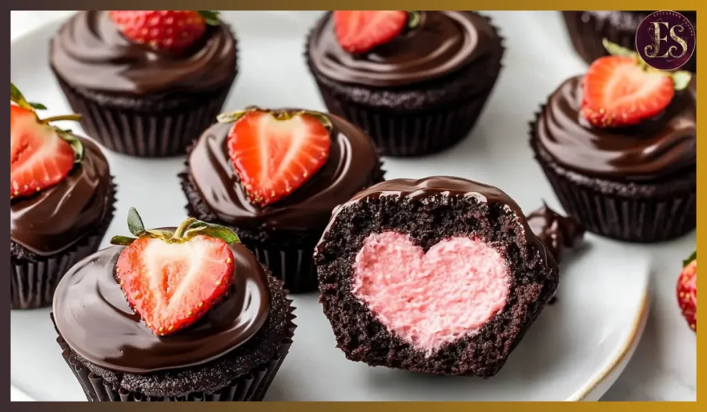 Chocolate Covered Strawberry Cupcakes
