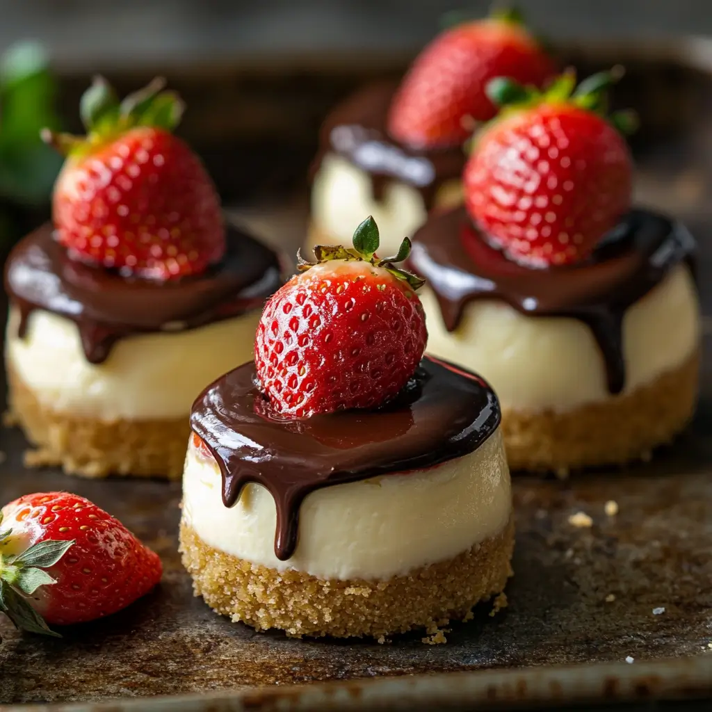 Chocolate Dipped Strawberry Cheesecake