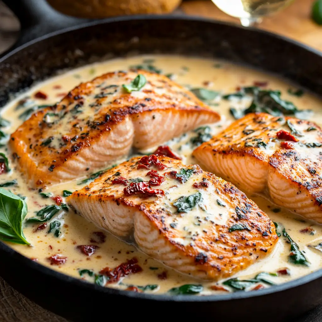 Tuscan Salmon with Parmesan