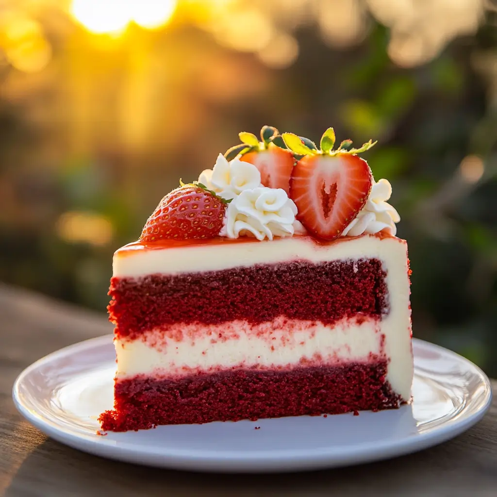 Strawberry Red Velvet Cheesecake