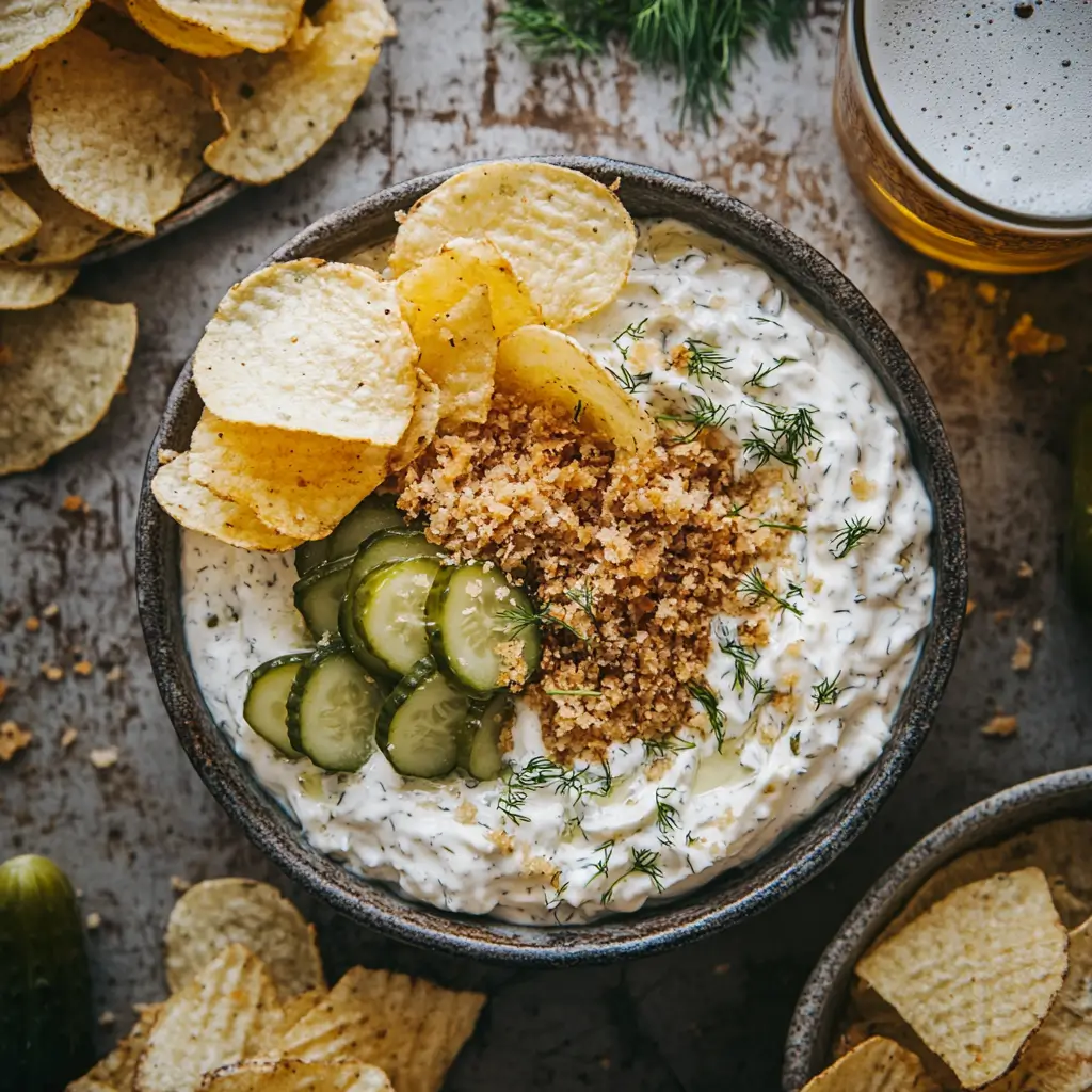 Fried Dill Pickle Dip