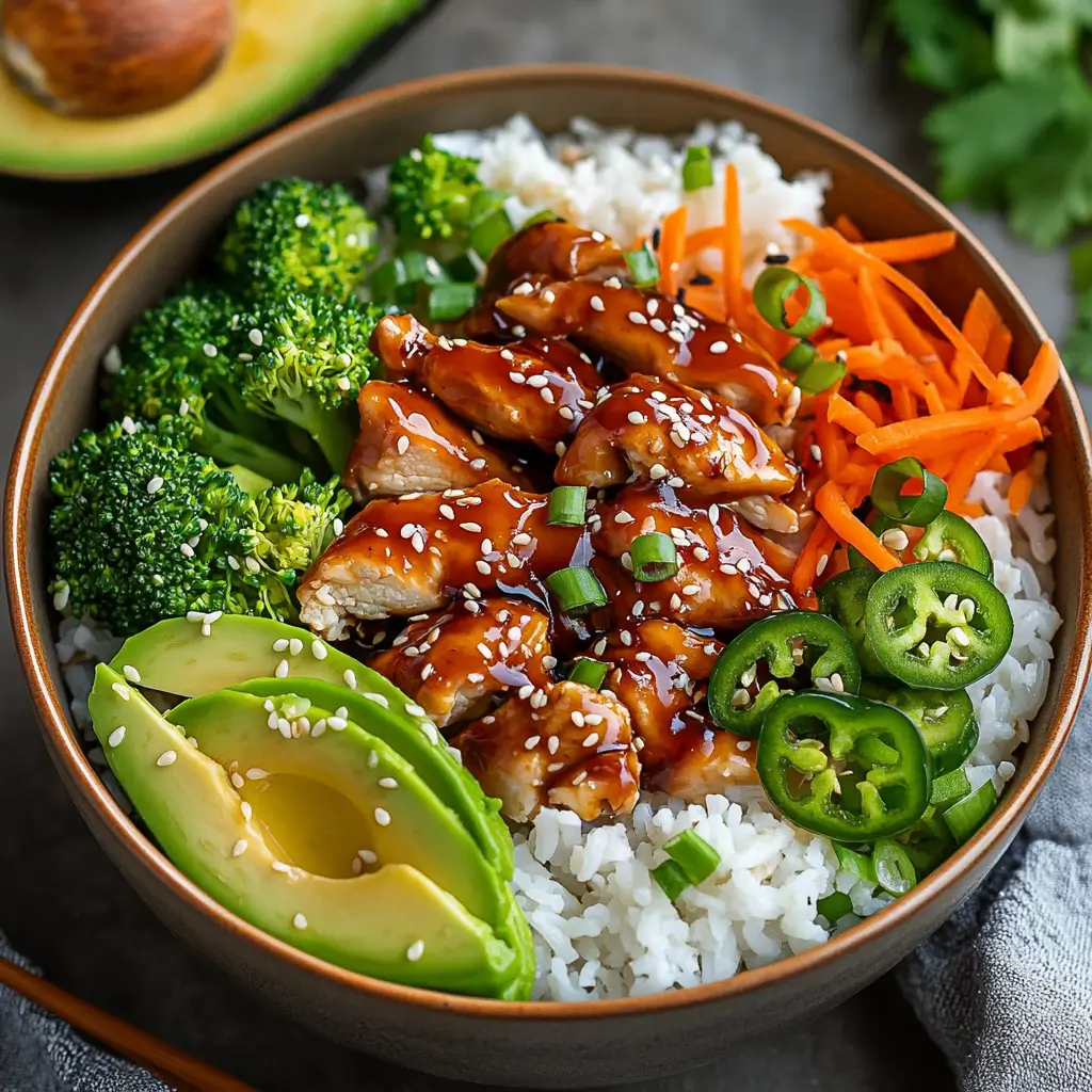 Sticky Chicken Rice Bowls
