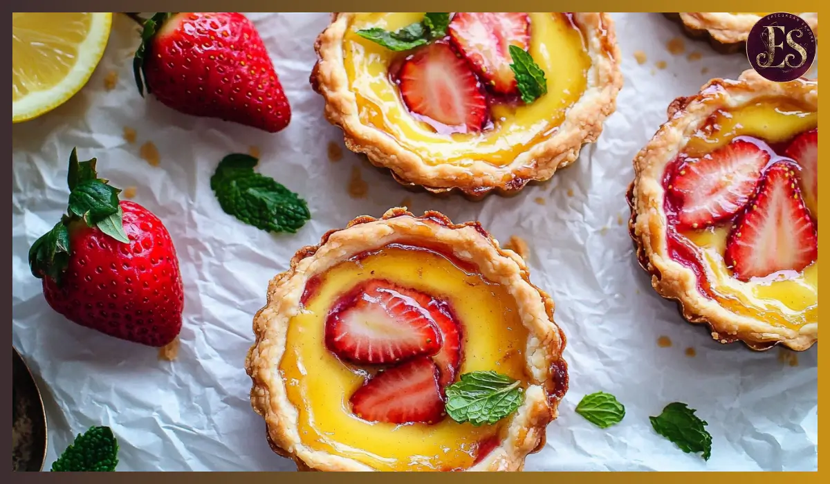 Strawberry Honey Custard Tarts