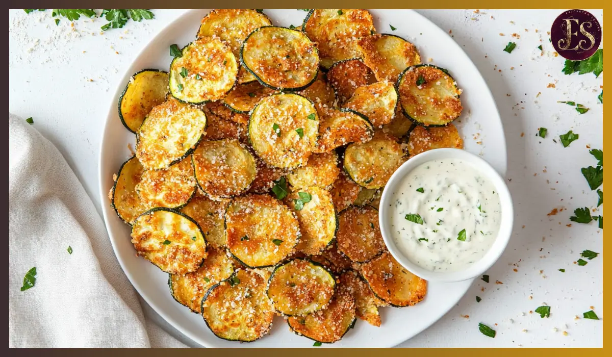 Crispy baked zucchini chips