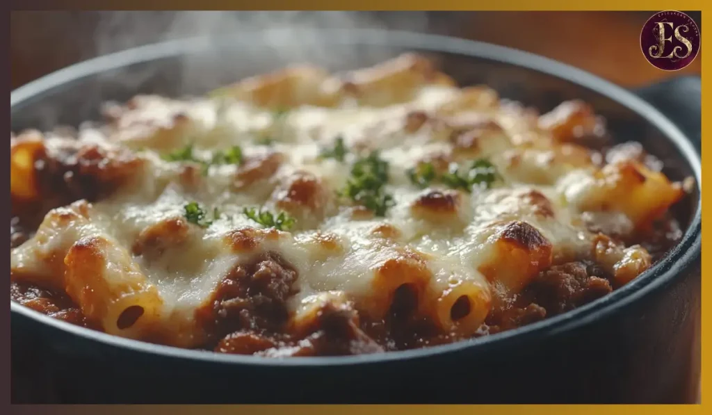 Creamy cheesy baked ziti