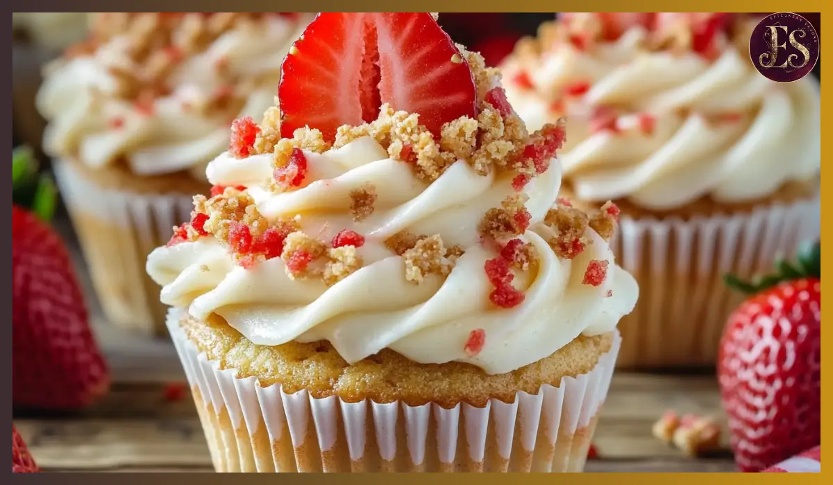 Strawberry Crunch Cupcakes