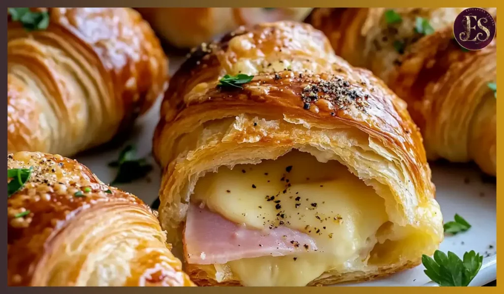 Baked Ham and Cheese Croissants