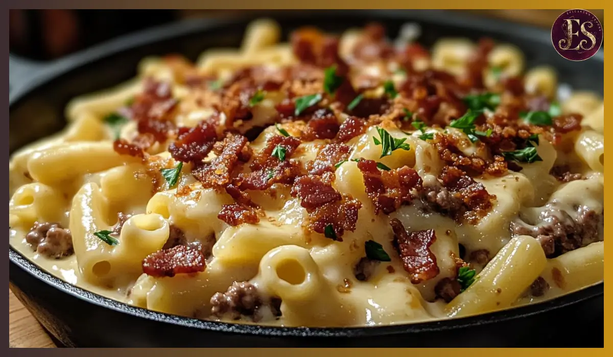 Loaded Bacon Cheeseburger Alfredo