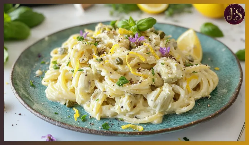 Lemon artichoke pasta