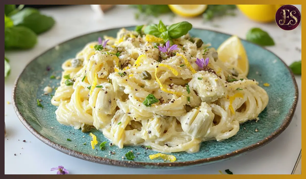 Lemon artichoke pasta