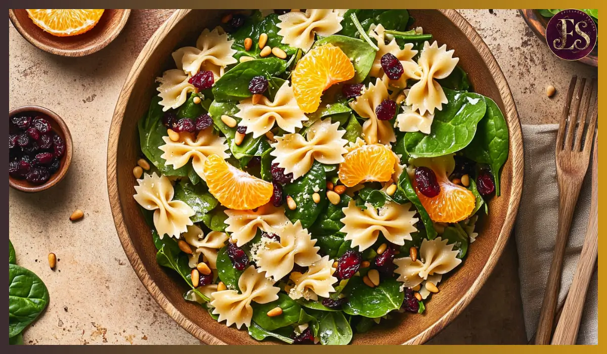 Mandarin Pasta Spinach Salad