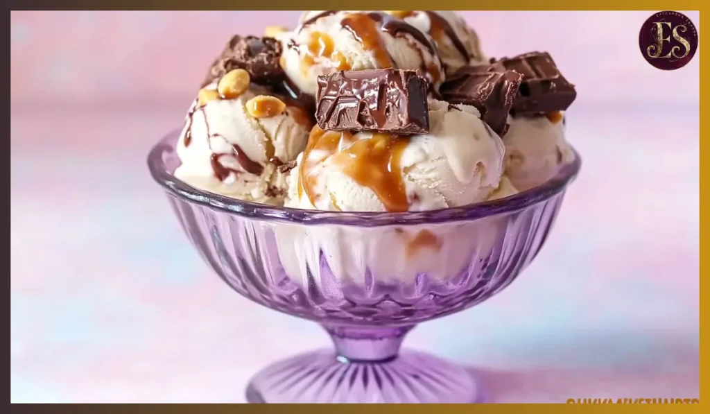 Homemade Snickers Ice Cream