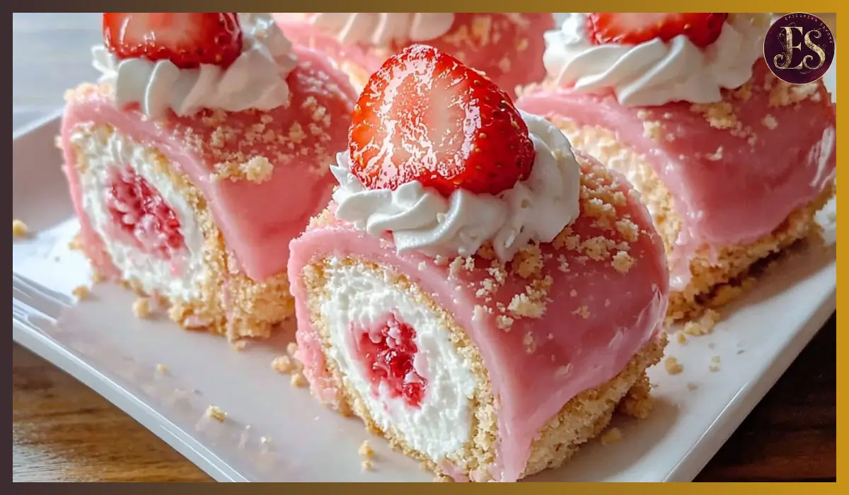 Strawberry Shortcake Cheesecake Rolls
