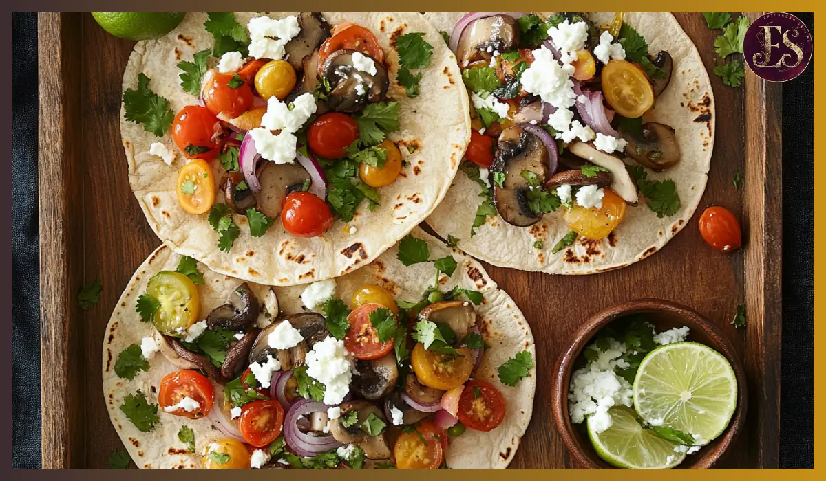 poblano mushroom tacos