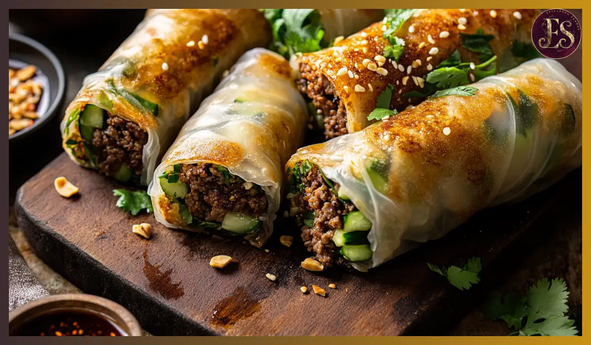 Thai Basil Beef Rolls