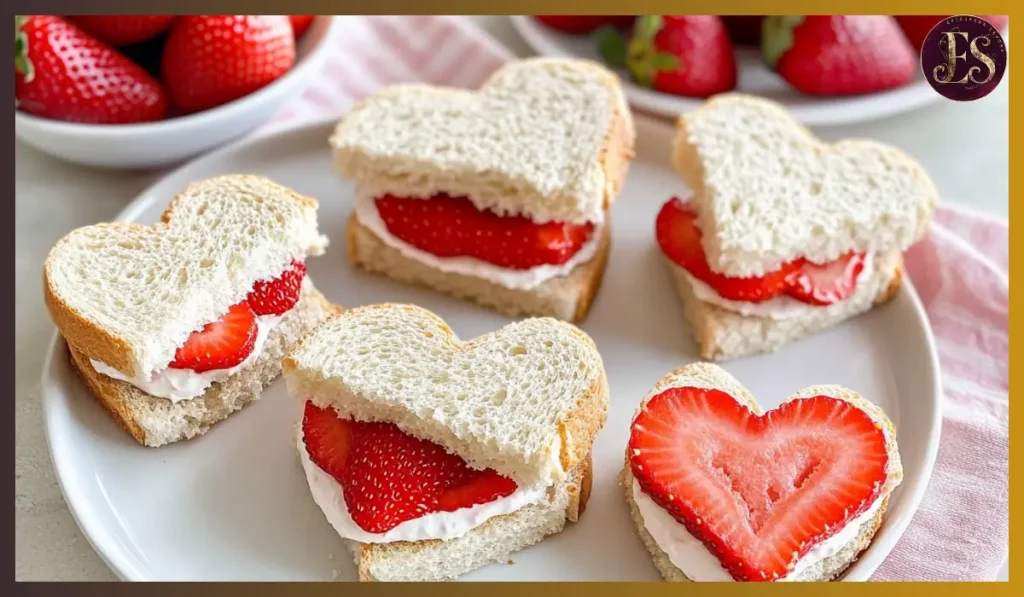 strawberry tea sandwiches