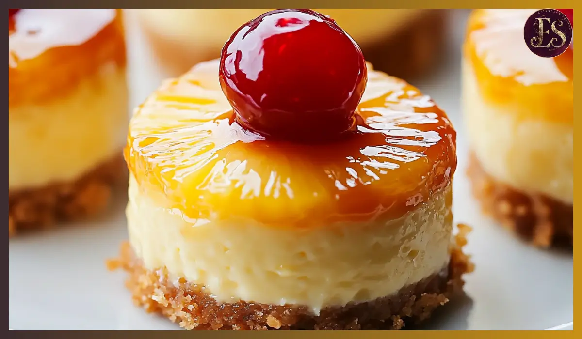 Mini pineapple cheesecakes