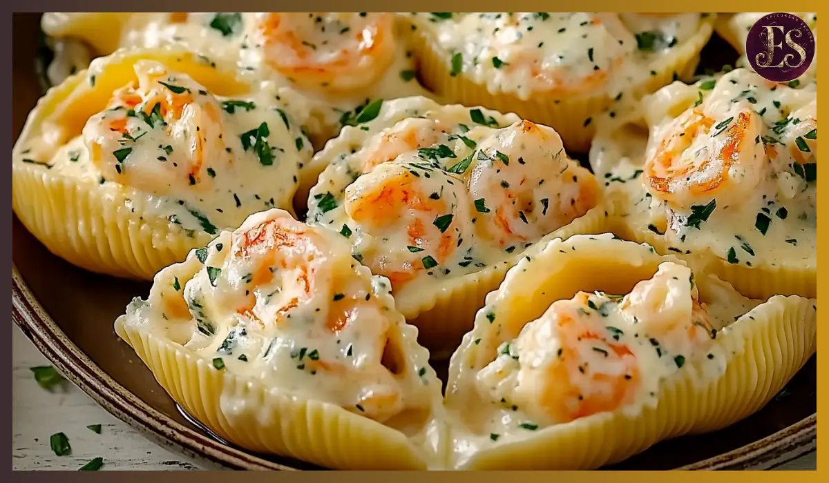 creamy seafood stuffed shells