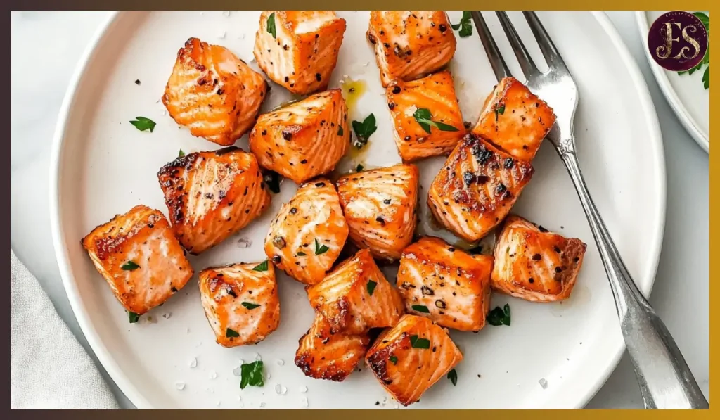 Air fryer salmon bites