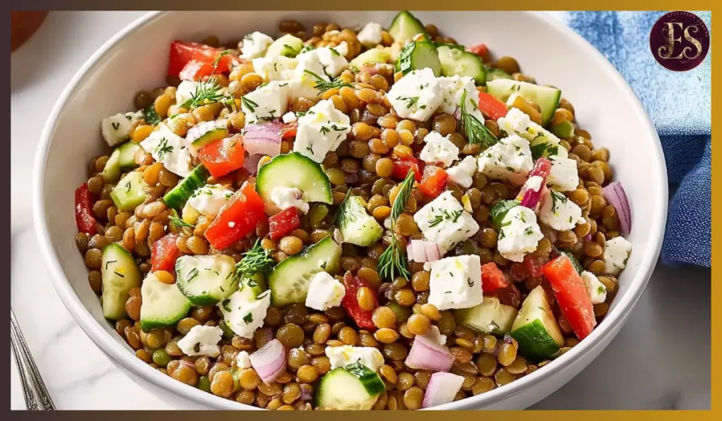 Lemony lentil salad