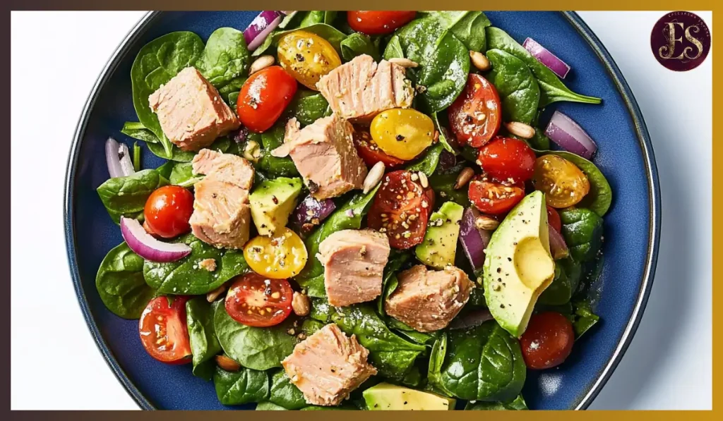 Avocado Tuna Spinach Salad