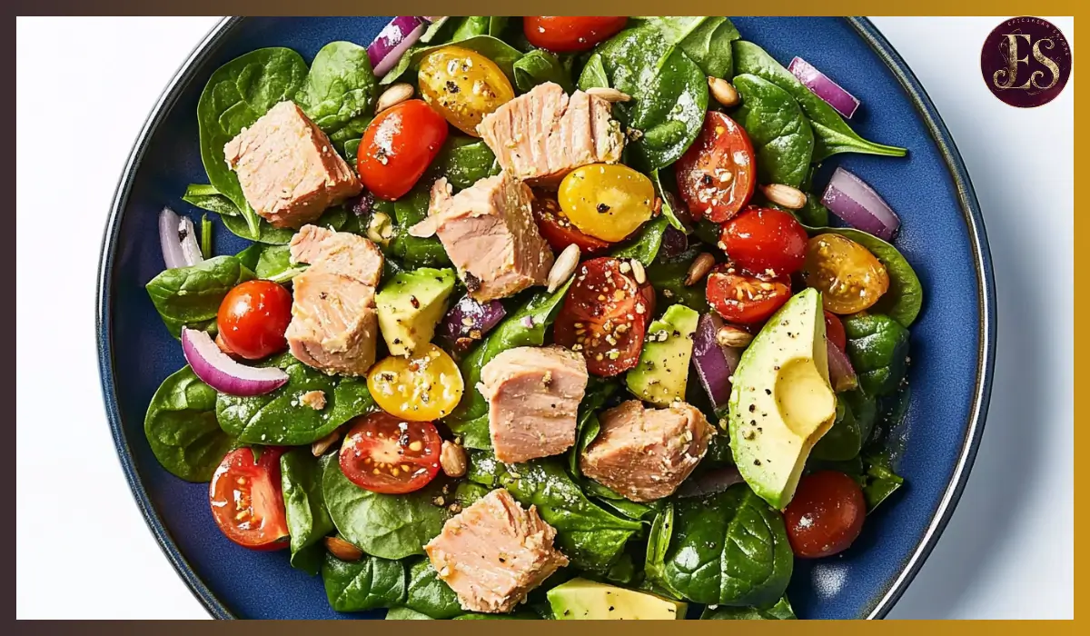 Avocado Tuna Spinach Salad