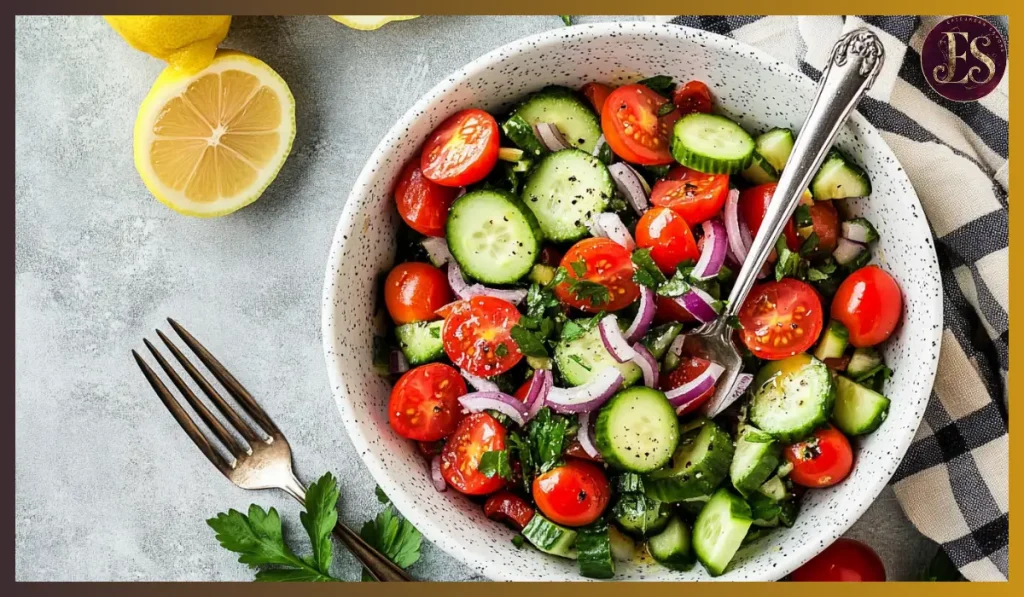 Cucumber tomato salad