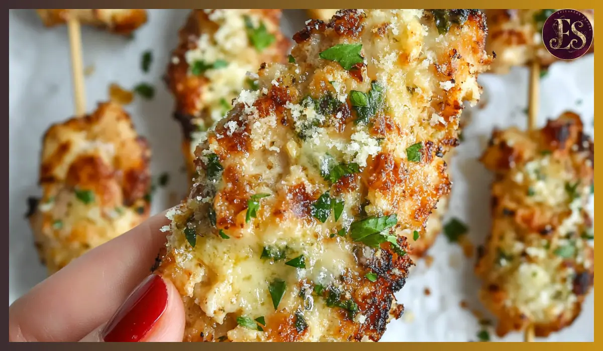 Garlic Parmesan Chicken Skewers