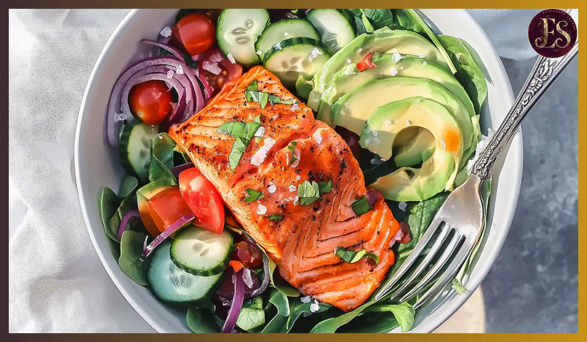 Salmon avocado salad