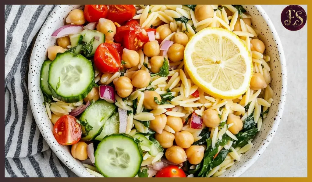 Lemon Orzo Chickpea