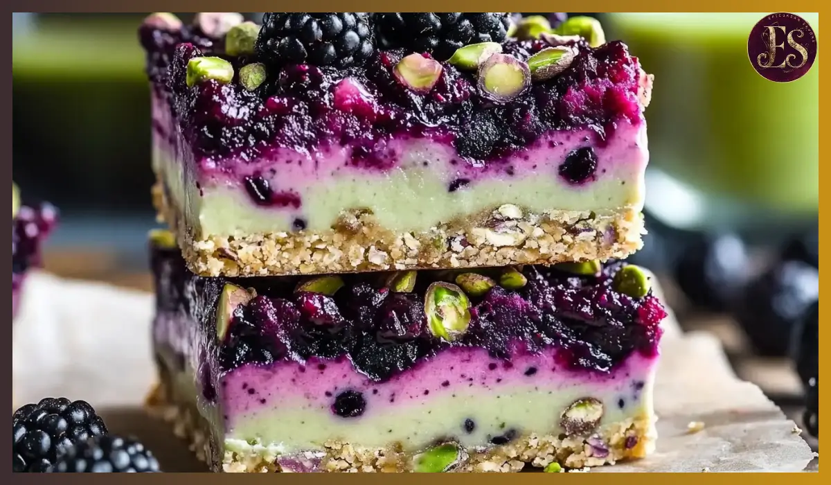 Blackberry Pistachio Bars